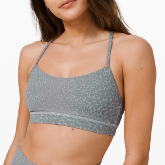 LULULEMON NULU FLOW Y BRA CITY CAMO SILVER DROP - Picture 3 of 6